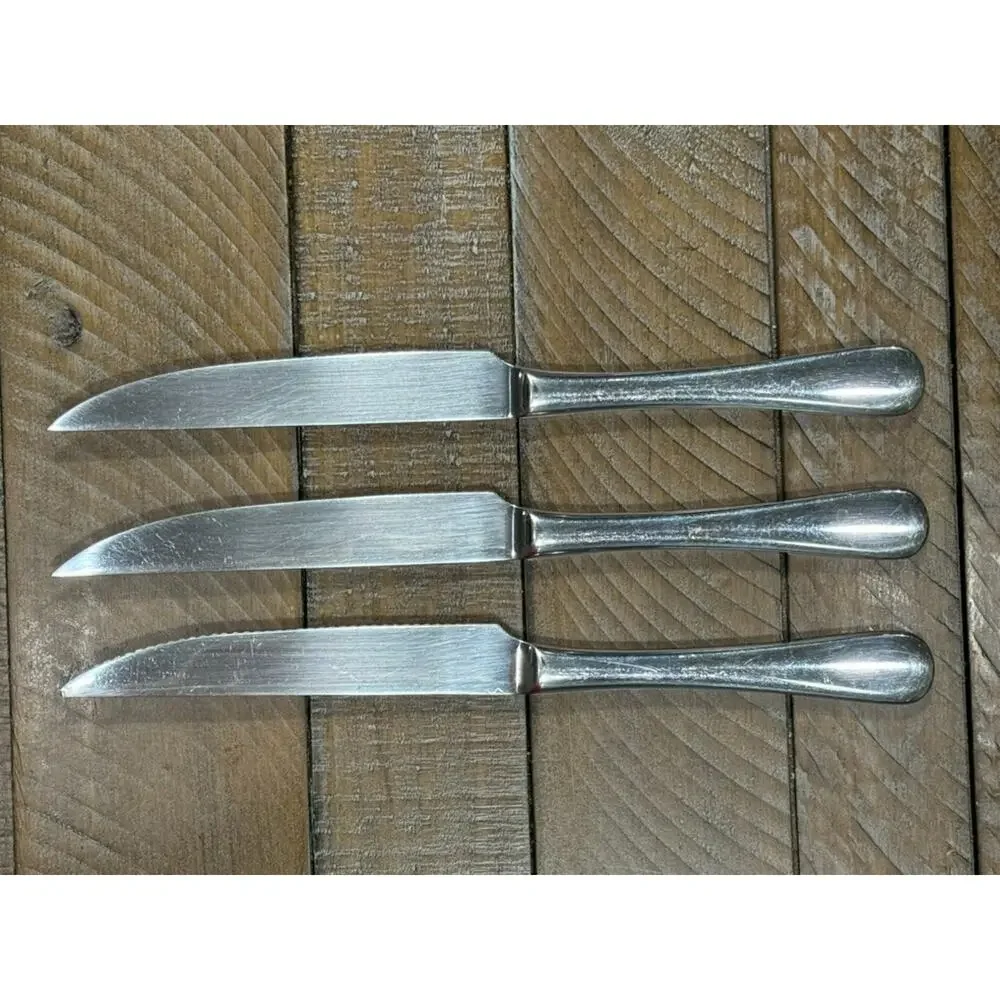 3 ROBERT WELCH Steak Knives - 18/10 SATIN - 9 1/4